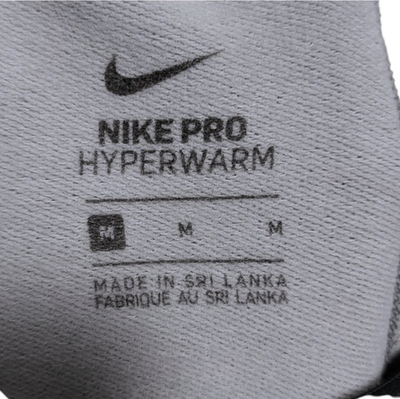 NIKE Pro Womens Gray Black Hyperwarm Training Tights Leggings Womens Size Medium - Picture 7 of 10